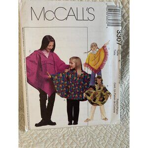 McCall's Girls Ponchos and pants Pattern 3307 Size 7 8 10 12 14 16 - uncut 2000s
